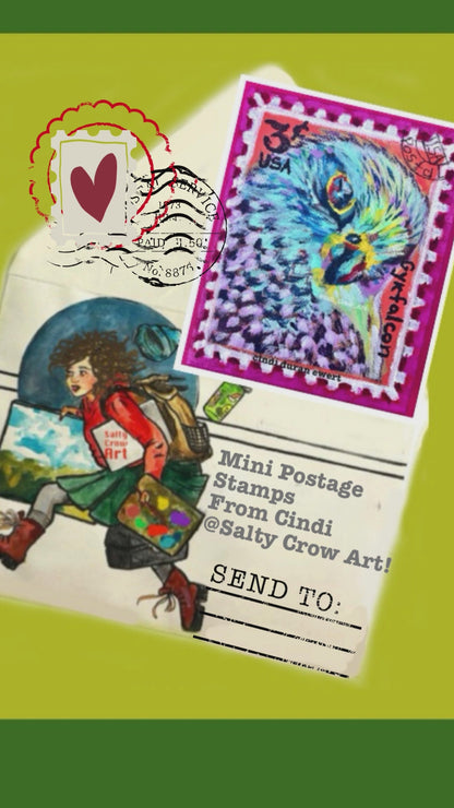 25 Painted Bird Prints Pack - Trading Card Size