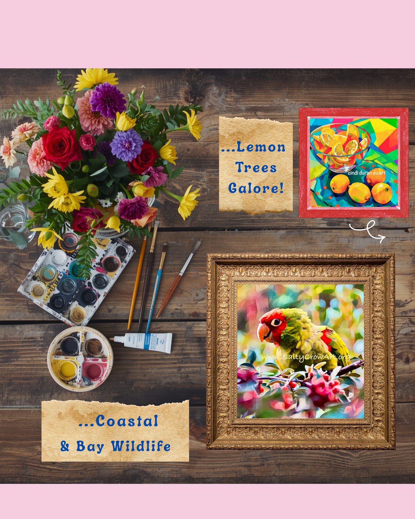Painted Snapshots From The Seacoast of Northern California- Monthly Art Mail Order From San Francisco Bay Area