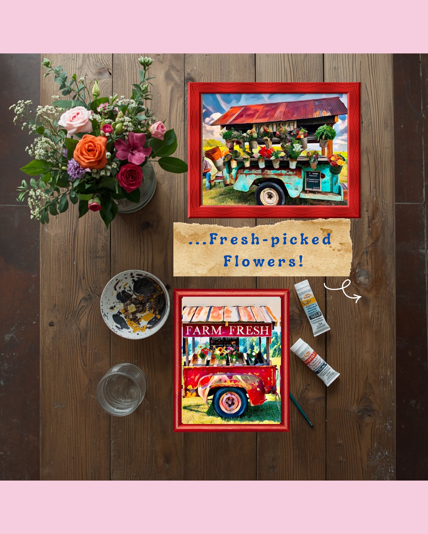 Painted Snapshots From The Seacoast of Northern California- Monthly Art Mail Order From San Francisco Bay Area