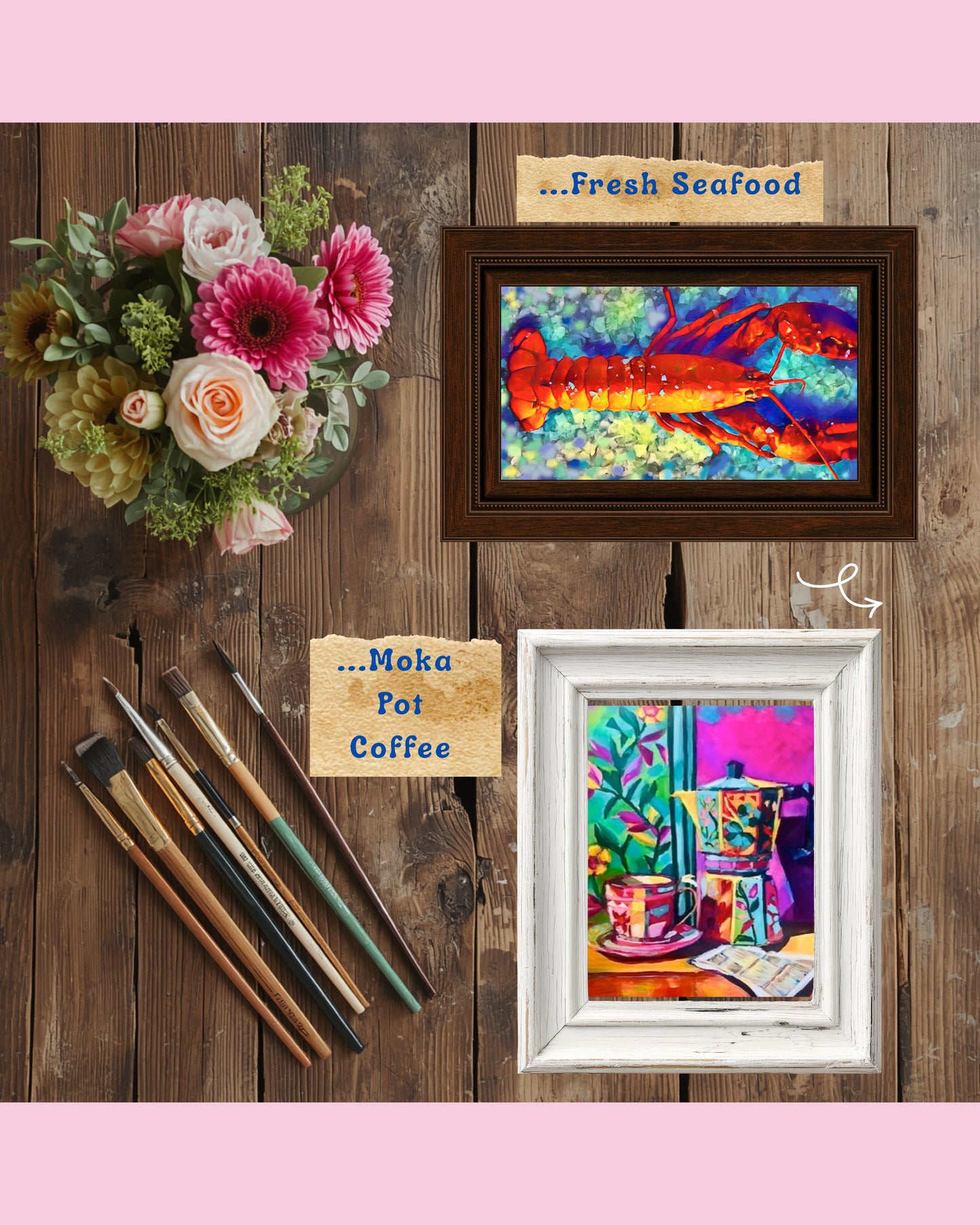 Painted Snapshots From The Seacoast of Northern California- Monthly Art Mail Order From San Francisco Bay Area