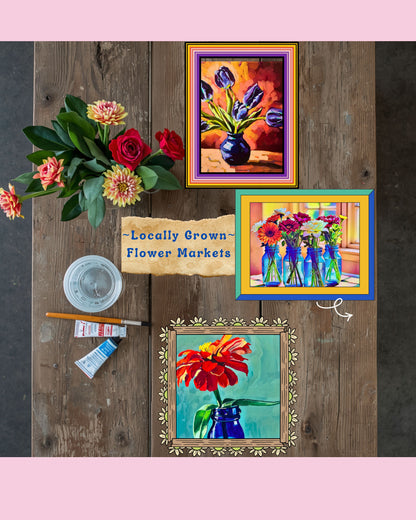 Painted Snapshots From The Seacoast of Northern California- Monthly Art Mail Order From San Francisco Bay Area